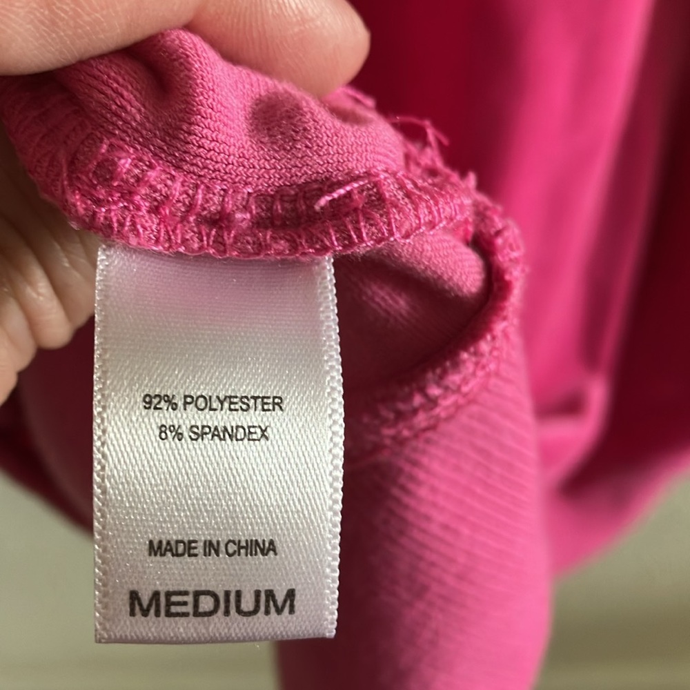 Muk Luks Hot‎ Pink/ Fuchsia Velour Sweatshirt Sz M- EUC - Picture 6 of 7